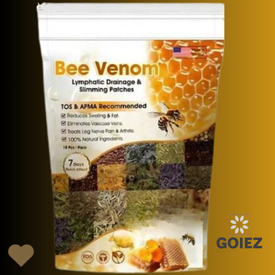 GOIEZ Pain Relief Detox Bee Venom Foot Patches With Herbal Formula (10 Patches)(10 g)