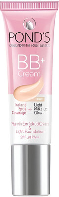 POND's BB+ Cream, Instant Spot Coverage + Light Make-up Glow Pack of 1(9 g)