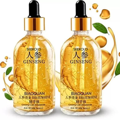seekolo ginseng gold polypeptide anti ageing serum Blackhead & Pigmentation Removal Anti Wrinkle Serum Reduce Fine Lines Skin Care All Skin type Pack Of 2(60 ml)