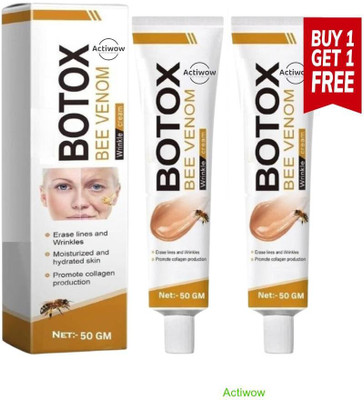 ACTIWOW Bee Venom Botox Cream: Fight Fine Lines and Wrinkles 1 Tube Free(50 g)