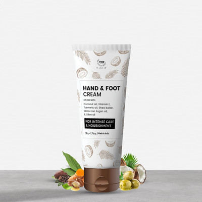 TNW - The Natural Wash Hand & Foot Cream | Vitamin E & Shea Butter | Non-sticky(50 g)