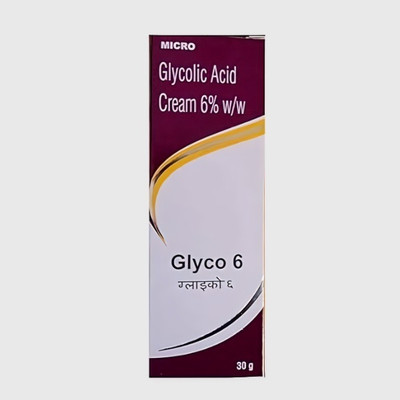 Glyco 6 Glycolic Acid Cream | For Dry Skin, Acne & Hyperpigmentation(30 g)