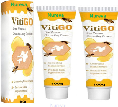 nureva Vitigo Bee Venom Cream for Stressed Reactive Skin Pack of 2(200 g)