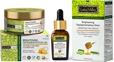 Indus Valley Depigmentation Gel - 50 ml & Brighttening Depigmentation Elixir Serum - 20 ml(70 ml)