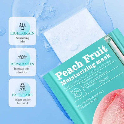 Naosucura Peach Extract Face Sheet Mask for Nourishment, Glow and Skin Softness(25 g)