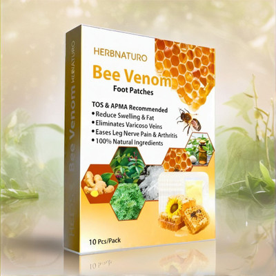 HERBNATURO Detox foot patches boost energy and eliminate waste | bee venom foot patch(119 g)