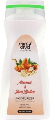 Skin Diva Almond and Shea Butter Moisturizer | Cleanser for Brighter and Glowing Skin | For all type Skin(200 ml)