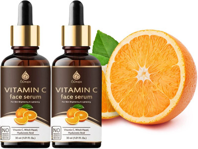 6Drops Vitamin C Face Serum to Fair Reduce Dark Spots & Evens Skin Tone pack 2(30 ml)