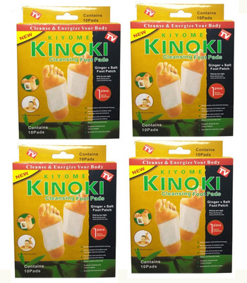KIYOME KINOKI Foot Patches Body Toxin Removing(Reduces Anxiety)[PACK OF FOUR](400 g)