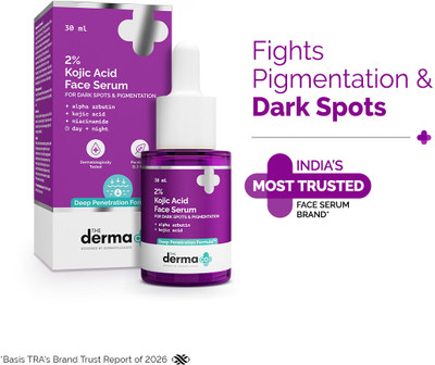 The Derma Co 2% Kojic Acid Face Serum with 1% Alpha Arbutin & Niacinamide for Dark Spots, Blemishes And Pigmentation(30 ml)