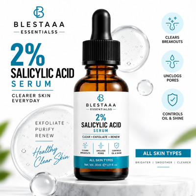 blestaaa essentialss 2% Salicylic Acid Serum for Oily Skin, Blemishes & Clear Looking Skin(30 ml)