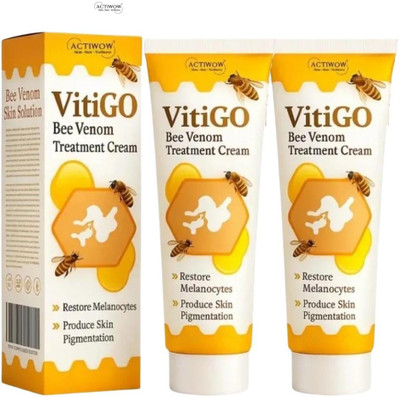 ACTIWOW Vitigo Bee Venom Cream for Soft Legs and Arms 2 Pcs QA(200 g)