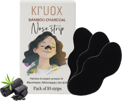 Kruox Skincare Charcoal Nose Strips (Women) - Blackhead Remover(10 g)