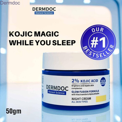DermDoc Kojic Acid Night Cream for Radiant Skin – 50g(50 g)