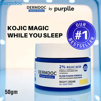 DermDoc Kojic Acid Night Cream for Dull Skin & Uneven Tone(50 g)