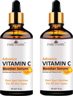 PARK DANIEL Vitamin C Booster Face Serum For Nourished & Bright Skin Pack of 2 30ml (60ml)(60 ml)