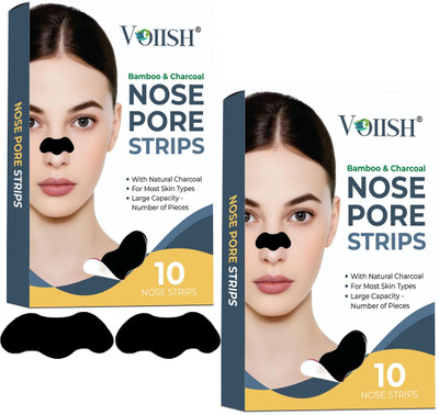 VOIISH Nose Pores Strips-20 Cleansing Blackheads And Whiteheads Remover (Pack of 2)(40 g)