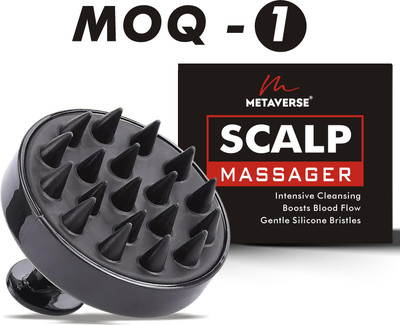 METAVERSE Scalp Massager for Hair Growth - Head Massager Scrubber Brush - Reduces Dandruff Hair Accessory Set(Black)