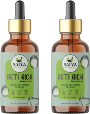 SATVA NIRMAL Reti Rich Retinol Extract Reduce the fine line & wrinkles Face Serum | Each 30ml(60 ml)