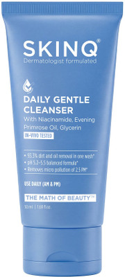 SKINQ SKINQ Gentle Cleanser with Evening Primrose Oil, Niacinamide & Glycerin | Removes Oil & Dirt | For All Skin Types | 50ml(50 ml)