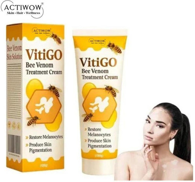 ACTIWOW Vitigo Bee Venom Cream for Makeup-Free Glow(100 g)