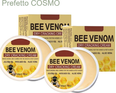 Prefetto COSMO Bee Venom Cracking Skin Relief Cream (Pack of 2) for Soft Feet(100 g)