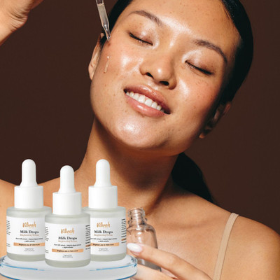 Hegza Vilvah Milk Drop Glow Serum – Advanced Skin Brightening & Nourishing Face Serum with Natural Milk Essence (Pack of 3)(90 ml)