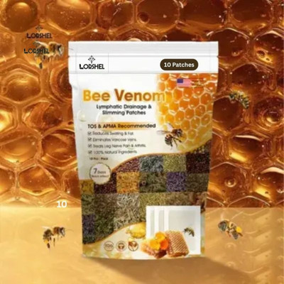 LORSHEL Bee venom foot patches detox nightly to reduce fat buildup(100 g)