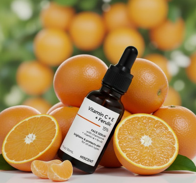 Hiscent Brightening Vitamin C Serum with Ferulic for Skin Glow, Tone Correction and Radiance Boosting(30 ml)