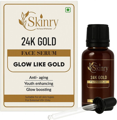 SKINRY 24K Gold Face Serum for Glowing & Radiant Skin | Reduces Fine Lines, Brightens Skin Tone | Lightweight, Non-Sticky & Fast Absorbing | For Women & Men(30 ml)