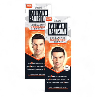 EMAMI Fair and Handsome Long Lasting Radiance Cream For Men, 30 g - Pack Of 2(60 g)