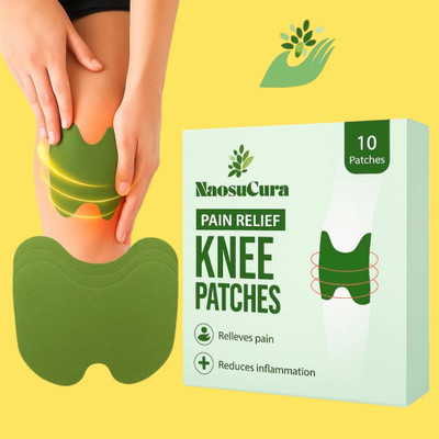 Naosucura Instant Pain Management Knee Pads for All-Day Use and Natural Care Plaster & Patch(10 x 1 Patches)