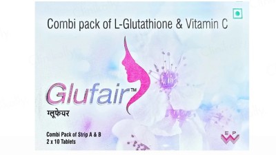 Glufair Tablets combi pack of Glutathione and vitamin c for Glowing skin(20 g)