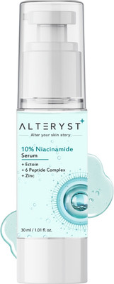 Alteryst 10% Niacinamide Face Serum with Zinc, Peptide Complex & Ectoin | Helps Minimise Pores & Control Excess Oil | For Oily & Acne-Prone Skin(30 ml)