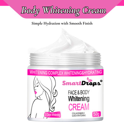 smartdrops Whitening & Brightening Cream White Glow Skin Moisturizer Face Cream(50 g)