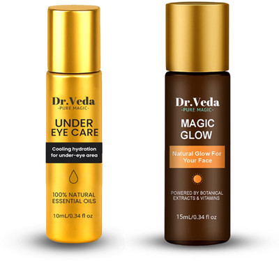 DrVeda Roll-On Combo | Under Eye Care & Magic Glow Roll-on | Dark Circle & Face Glow Care(25 ml)