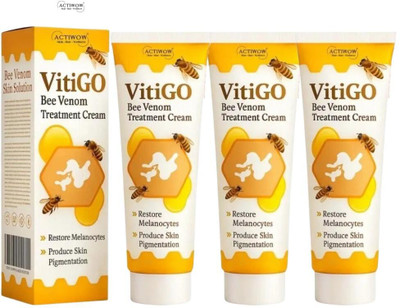 ACTIWOW Vitigo Bee Venom Cream with Glow Activating Blend 3 Pcs QA1(300 g)