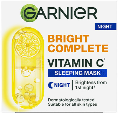 GARNIER Bright Complete Vitamin C Yoghurt Night Cream |Anti-Dark Spots Moisturiser(40 g)
