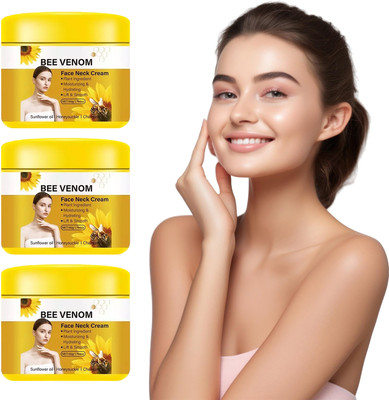 CHITAKSH Bee Venom Neck Cream – Set of 3 Jars for Soft, Youthful Skin(50 g)