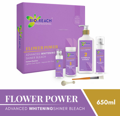 Bio Reach Flower Power Advanced Whitening Bleach For Instant Results(650 ml)