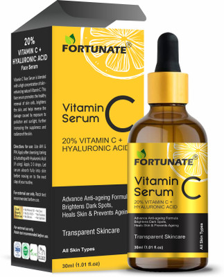 FORTUNATE Vitamin C Face Serum for Skin Brightening & Anti-Dark Spots | For Men & Women(30 ml)