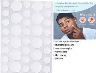 Huzurlu Pimple Acne Patch Hydrocolloid Waterproof Patches Active Surface Acne(36 g)