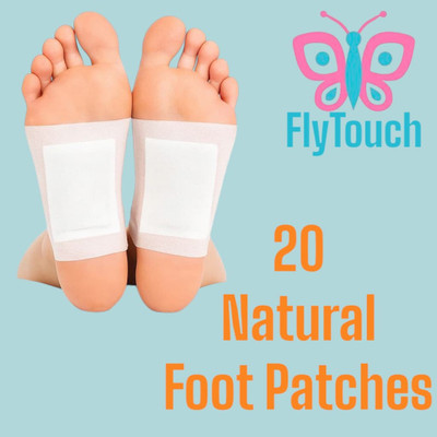 FlyTouch Relaxing Herbal Foot Patches with Charcoal for Overnight Use(100 g)