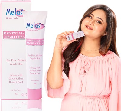 Melas Night Cream for dark Spots Marks pigmentation|Brightening glowing|Anti Aging(30 g)