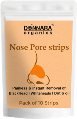 DO'NNARA organics Instant Blackhead Removal Nose Strips | Deep Pore Cleansing 10 Strips(10 g)
