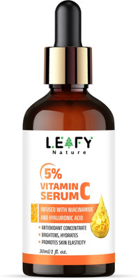 Leafy nature Vitamin C Face Serum with Hyaluronic Acid for Glowing, Bright & Even Skin Tone(30 ml)
