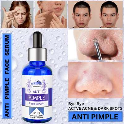 POWERFEEL ANTI Pimple Face Serum Remover Serum for Dark Spots | Brightening & Lightening | Pimple Marks | Pigmentation & Blemish Removal |(50 ml)