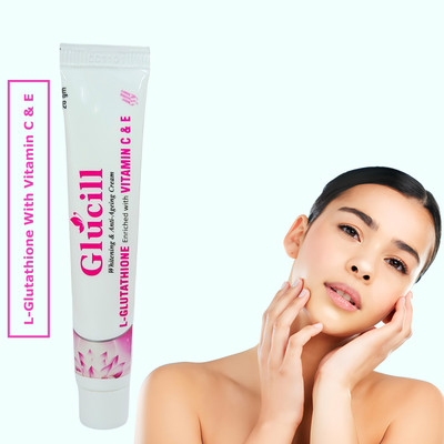 GLUCILL Glutathione With Vitamin C & E Skin Brightening, Radiance & Glow Face Cream(20 g)
