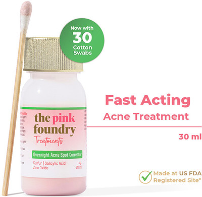 The Pink Foundry Acne Spot Corrector with Salicylic Acid for Reducing Active Acne Overnight(30 ml)