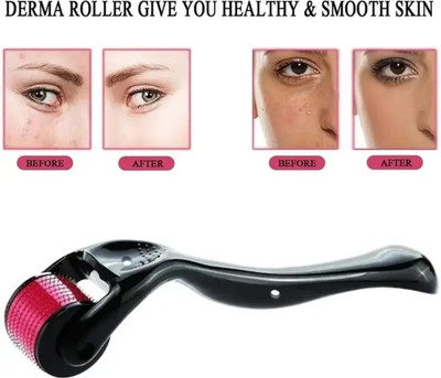 Acufit Smooth Skin Titanium 0.5mm Derma Roller- Improves Elasticity, Reduces Fine Lines Strips(10 g)